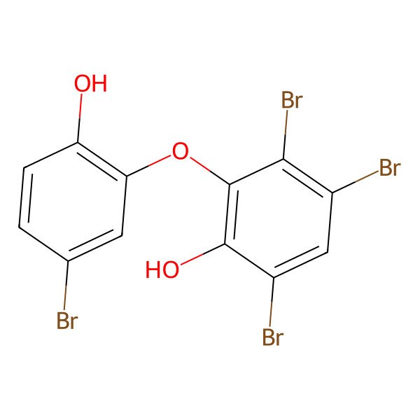 2D Structure of 3,4,6-Tribromo-2-(5-bromo-2-hydroxyphenoxy)phenol