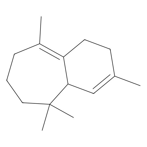2D Structure of 3,5,5,9-tetramethyl-2,4a,5,6,7,8-hexahydro-1H-benzo[7]annulene