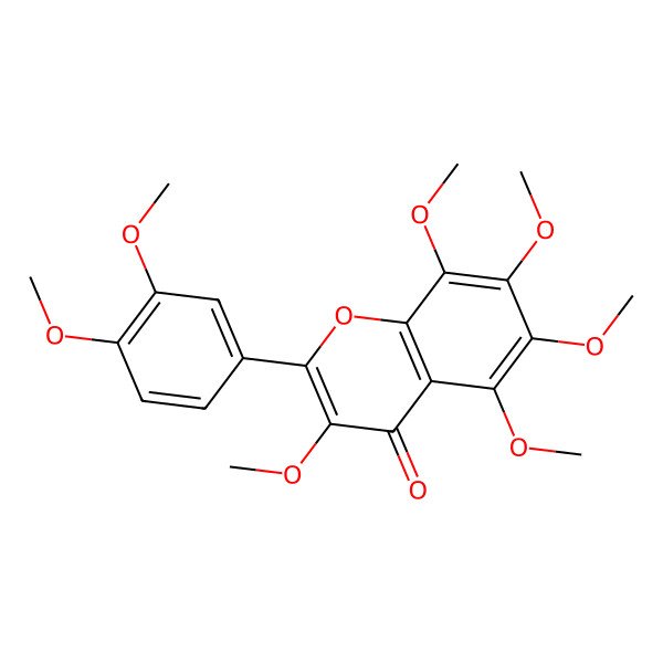 2D Structure of 3,5,6,7,8,3',4'-Heptamethphoxyflavone
