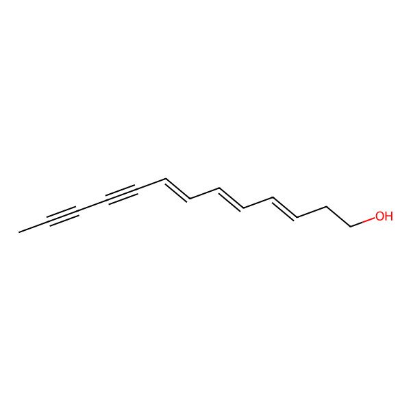 2D Structure of 3,5,7-Tridecatriene-9,11-diyne-1-ol 2D Structure of 3,5,7-Tridecatriene-9,11-diyne-1-ol
