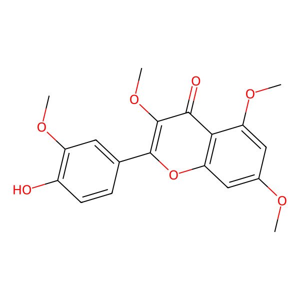 2D Structure of 3,5,7,3'-Tetramethoxy-4'-hydroxyflavone