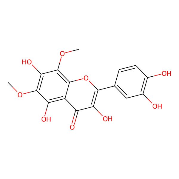 2D Structure of 3,5,7,3',4'-Pentahydroxy-6,8-dimethoxyflavone