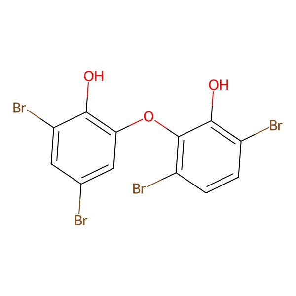 2D Structure of 3,6-Dibromo-2-(3,5-dibromo-2-hydroxyphenoxy)phenol