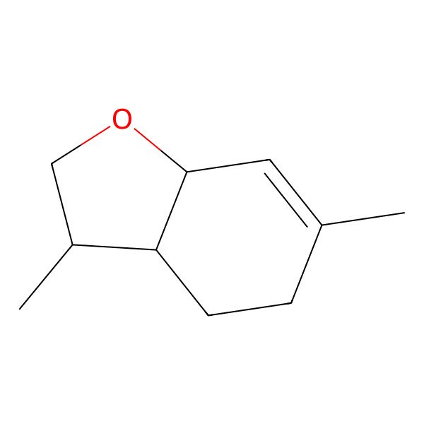 2D Structure of 3,6-Dimethyl-2,3,3a,4,5,7a-hexahydro-1-benzofuran