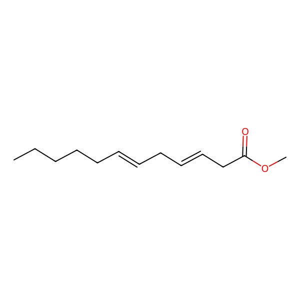 2D Structure of 3,6-Dodecadienoic acid, methyl ester 2D Structure of 3,6-Dodecadienoic acid, methyl ester