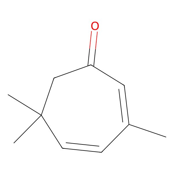 2D Structure of 3,6,6-Trimethylcyclohepta-2,4-dien-1-one