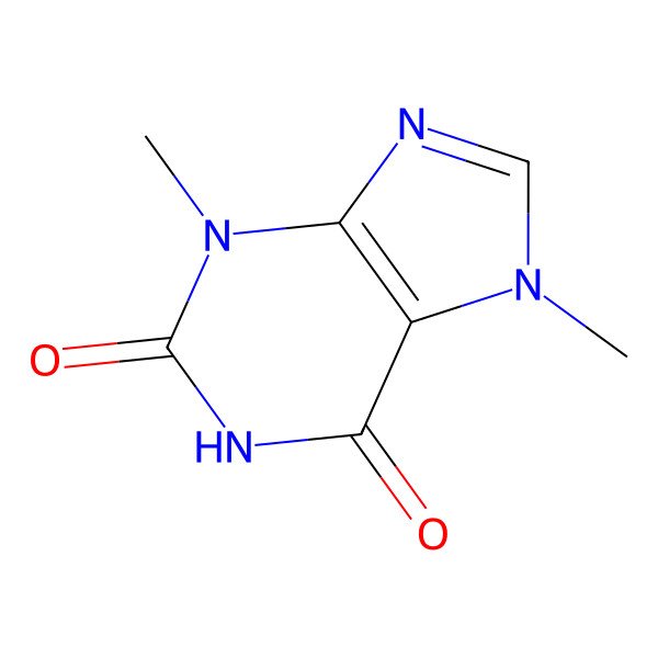 2D Structure of 3,7-di((113C)methyl)purine-2,6-dione