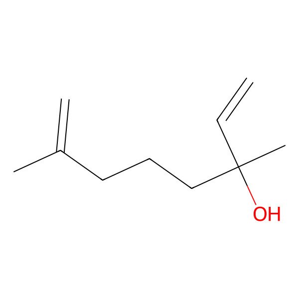 2D Structure of 3,7-Dimethyl-1,7-octadien-3-ol