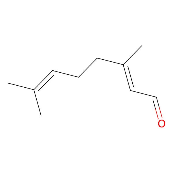 2D Structure of 3,7-Dimethyl-2,6-octadien-1-al