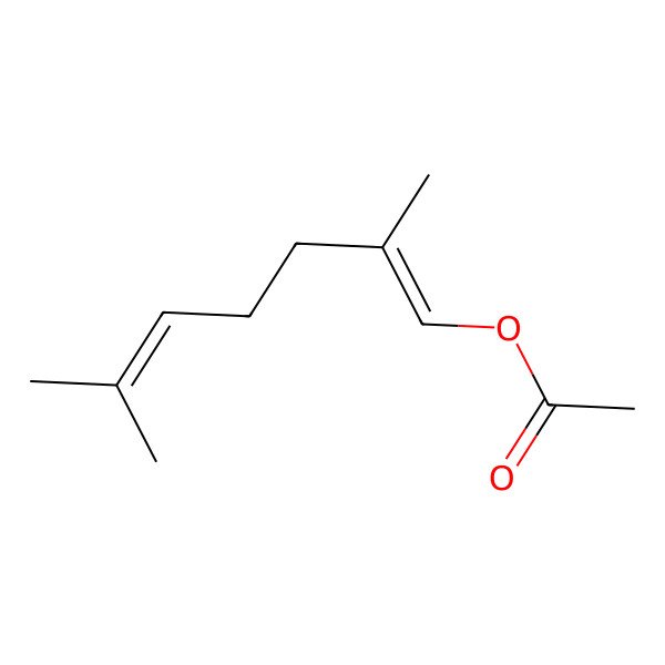 2D Structure of 3,7-Dimethyl-trans-2,6-octadien-1-yl acetate