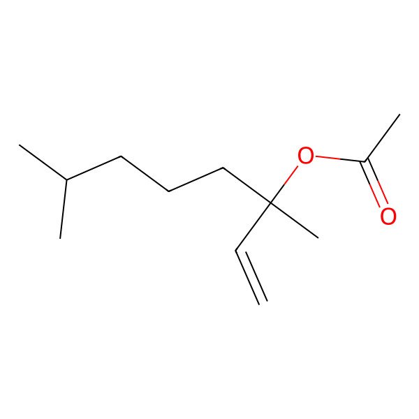 2D Structure of 1-Octen-3-ol, 3,7-dimethyl-, 3-acetate