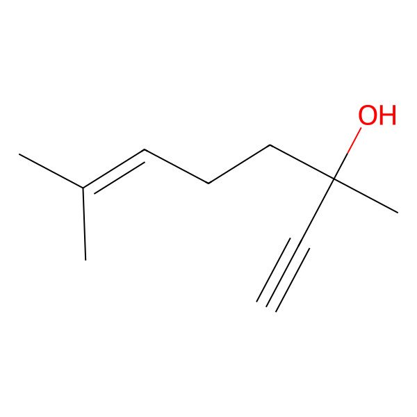 2D Structure of 3,7-Dimethyloct-6-en-1-yn-3-ol