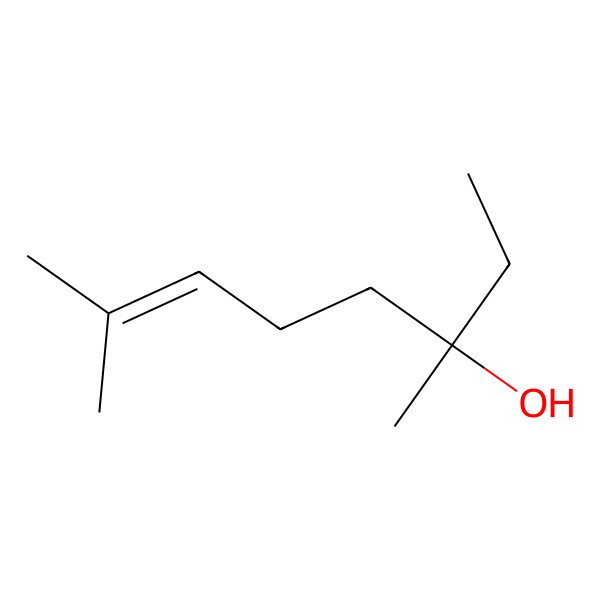 2D Structure of 3,7-Dimethyloct-6-en-3-ol