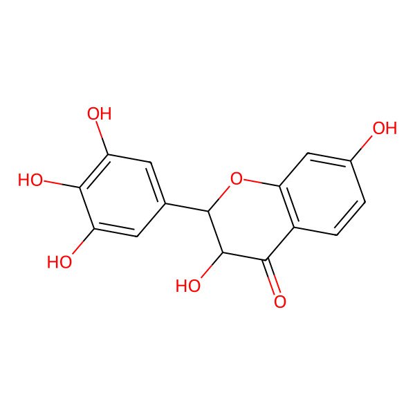 2D Structure of 3,7,3',4',5'-Pentahydroxyflavanone