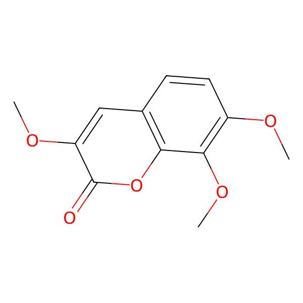 2D Structure of 3,7,8-Trimethoxychromen-2-one