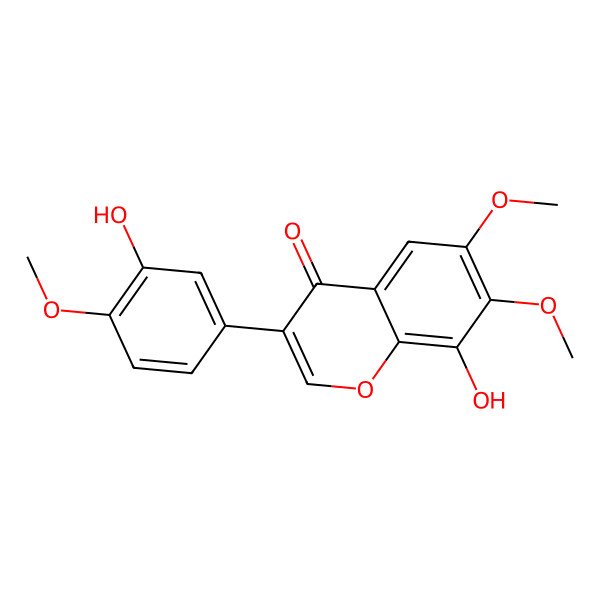 2D Structure of 3',8-Dihydroxy-4',6,7-trimethoxyisoflavone