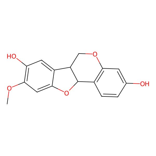 2D Structure of 3,8-Dihydroxy-9-methoxypterocarpan