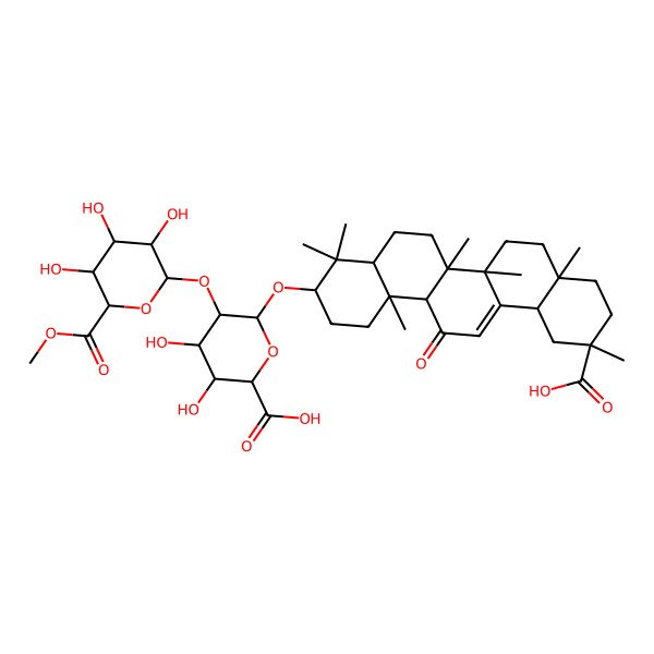 2D Structure of Glycyrrhizin-6 inverted exclamation marka inverted exclamation marka-methylester 2D Structure of Glycyrrhizin-6 inverted exclamation marka inverted exclamation marka-methylester
