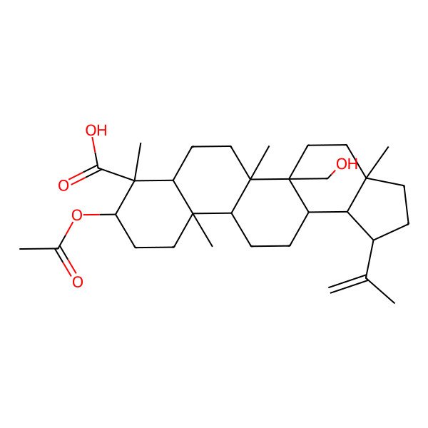 2D Structure of 3Alpha-Acetoxy-27-Hydroxylup-20(29)-En-24-Oic Acid