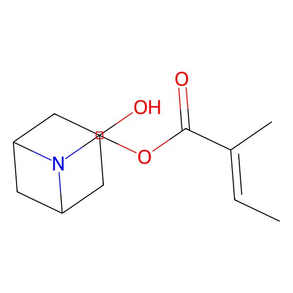 2D Structure of 3alpha-Hydroxy-6beta-tigloyloxytropane