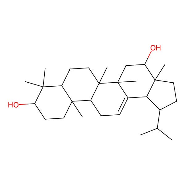 2D Structure of 3alpha,16beta-Dihydroxylupa-12-ene