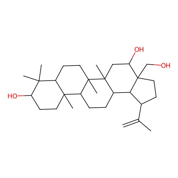 2D Structure of 3alpha,16beta,28-Trihydroxylupa-20(29)-ene