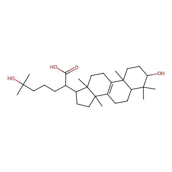 2D Structure of 3alpha,25-Dihydroxytirucalla-8-ene-21-oic acid