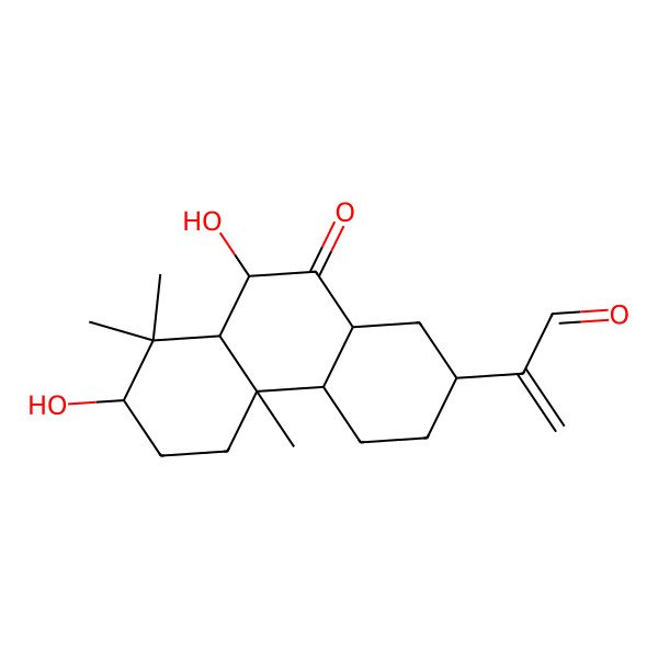 2D Structure of 3alpha,6beta-Dihydroxy-7,17-dioxo-ent-abieta-15(16)-ene