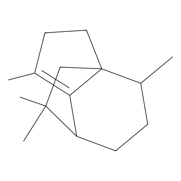 2D Structure of (3aR,4R,7R)-1,4,8,8-Tetramethyl-2,3,4,5,6,7-hexahydro-3a,7-ethanoindene 2D Structure of (3aR,4R,7R)-1,4,8,8-Tetramethyl-2,3,4,5,6,7-hexahydro-3a,7-ethanoindene