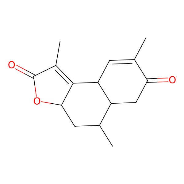 2D Structure of (3aS,5R,5aS,9aR)-1,5,8-trimethyl-3a,4,5,5a,6,9a-hexahydrobenzo[e][1]benzofuran-2,7-dione
