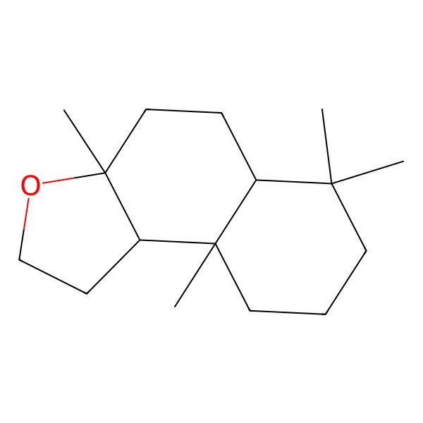 2D Structure of (3aS,5aR,9aS,9bR)-3a,6,6,9a-tetramethyl-2,4,5,5a,7,8,9,9b-octahydro-1H-benzo[e][1]benzofuran