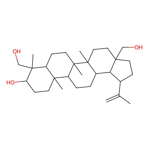 2D Structure of 3beta, 24,28-Trihydroxylupane