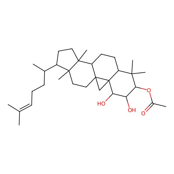 2D Structure of 3beta-Acetoxycycloartane-24-ene-1alpha,2alpha-diol 2D Structure of 3beta-Acetoxycycloartane-24-ene-1alpha,2alpha-diol