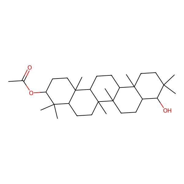 2D Structure of 3beta-Acetoxystictan-22alpha-ol