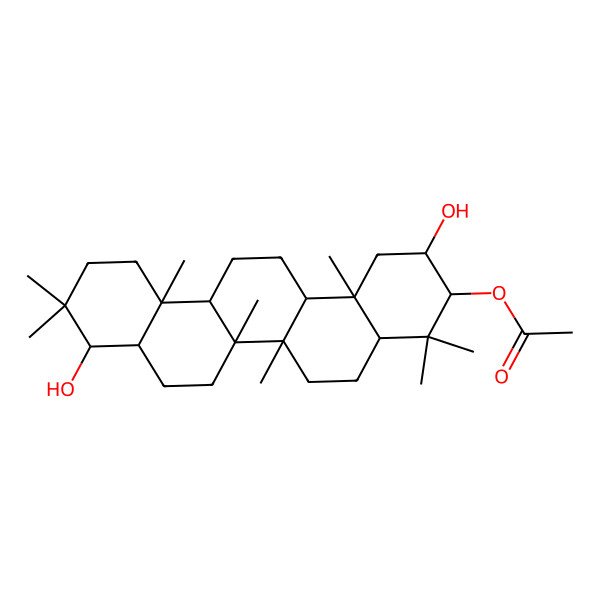 2D Structure of 3beta-Acetoxystictane-2alpha,22alpha-diol