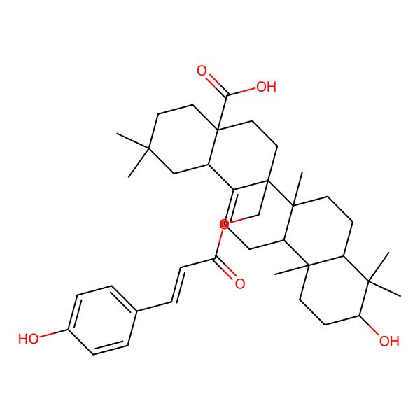 2D Structure of 3beta-Hydroxy-27-(4-hydroxy-cis-cinnamoyloxy)oleana-12-ene-28-oic acid
