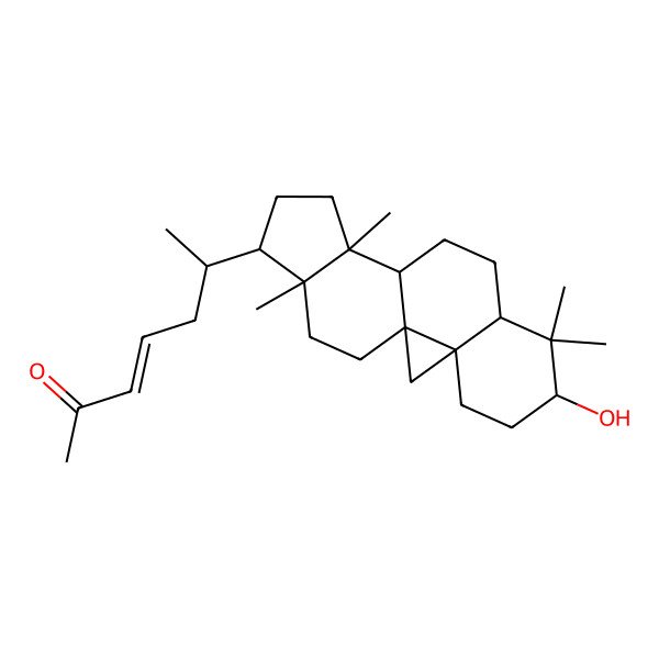 2D Structure of 3beta-Hydroxy-27-norcycloarta-23-ene-25-one