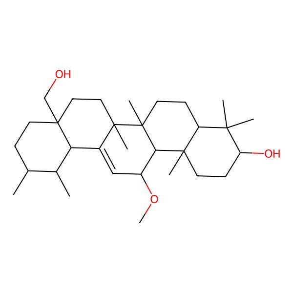 2D Structure of 3beta,28-Dihydroxy-11alpha-methoxyurs-12-ene 2D Structure of 3beta,28-Dihydroxy-11alpha-methoxyurs-12-ene
