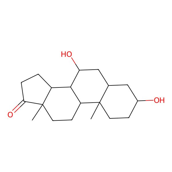 2D Structure of (3beta,5alpha,7alpha)-3,7-Dihydroxyandrostan-17-one