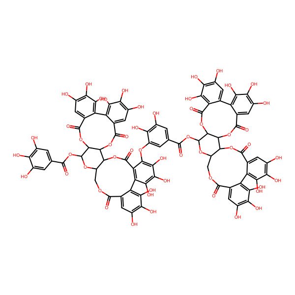 2D Structure of [(1R,2S,19R,20S,22R)-36-[5-[[(1R,2S,19R,20S,22R)-7,8,9,13,14,15,28,29,30,33,34,35-dodecahydroxy-4,17,25,38-tetraoxo-3,18,21,24,39-pentaoxaheptacyclo[20.17.0.02,19.05,10.011,16.026,31.032,37]nonatriaconta-5,7,9,11,13,15,26,28,30,32,34,36-dodecaen-20-yl]oxycarbonyl]-2,3-dihydroxyphenoxy]-7,8,9,12,13,14,28,29,30,33,34,35-dodecahydroxy-4,17,25,38-tetraoxo-3,18,21,24,39-pentaoxaheptacyclo[20.17.0.02,19.05,10.011,16.026,31.032,37]nonatriaconta-5,7,9,11,13,15,26,28,30,32(37),33,35-dodecaen-20-yl] 3,4,5-trihydroxybenzoate