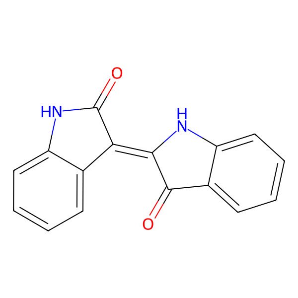 2D Structure of (3E)-3-(3-oxo-1H-indol-2-ylidene)-1H-indol-2-one