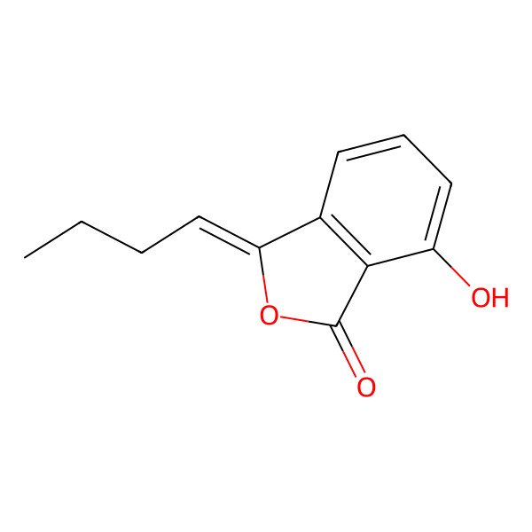 2D Structure of (3E)-3-butylidene-7-hydroxy-2-benzofuran-1-one