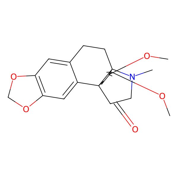 2D Structure of (1S,13S)-14,15-dimethoxy-20-methyl-5,7-dioxa-20-azapentacyclo[11.4.3.01,13.02,10.04,8]icosa-2,4(8),9,14-tetraen-16-one