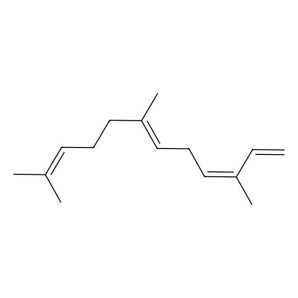 2D Structure of (3E,6E)-12,12,12-trideuterio-3,7-dimethyl-11-(trideuteriomethyl)dodeca-1,3,6,10-tetraene