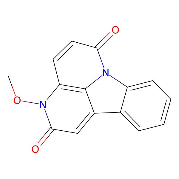 2D Structure of 3H-Indolo(3,2,1-de)(1,5)naphthyridine-2,6-dione, 3-methoxy- 2D Structure of 3H-Indolo(3,2,1-de)(1,5)naphthyridine-2,6-dione, 3-methoxy-