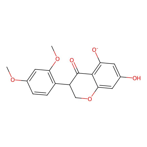 2D Structure of (3R)-3-(2,4-dimethoxyphenyl)-7-hydroxy-4-oxo-2,3-dihydrochromen-5-olate