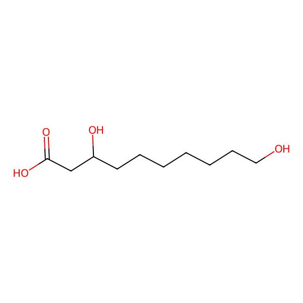 2D Structure of (3R)-3,10-dihydroxydecanoic acid