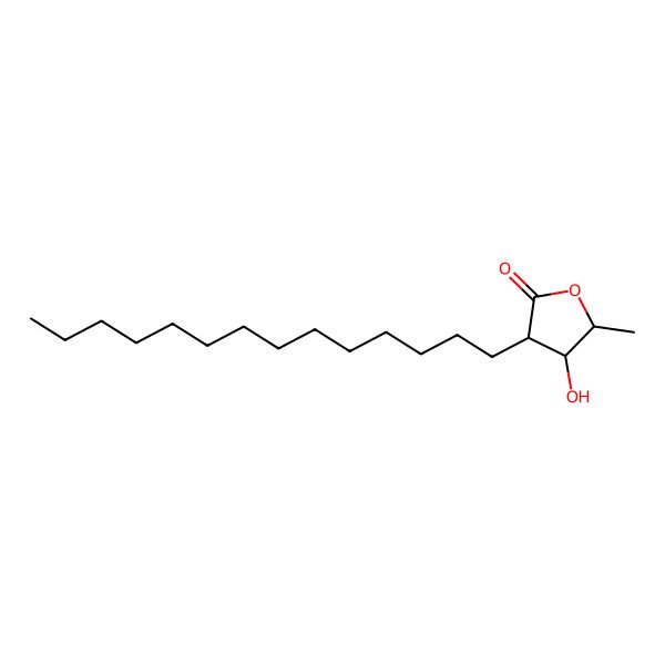 2D Structure of (3R,4S,5S)-4-hydroxy-5-methyl-3-tetradecyloxolan-2-one 2D Structure of (3R,4S,5S)-4-hydroxy-5-methyl-3-tetradecyloxolan-2-one