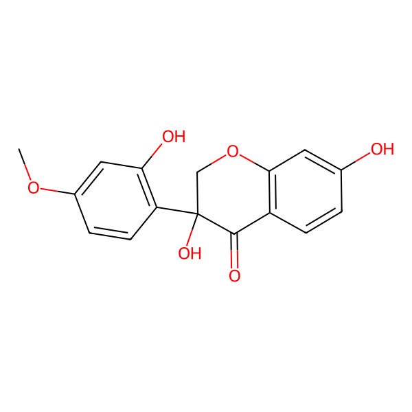 2D Structure of (3R)-4'-Methoxy-2',3',7-trihydroxyisoflavanone