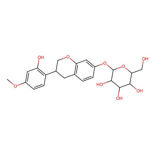 2D Structure of (3R)-Vestitol 7-glucoside 2D Structure of (3R)-Vestitol 7-glucoside